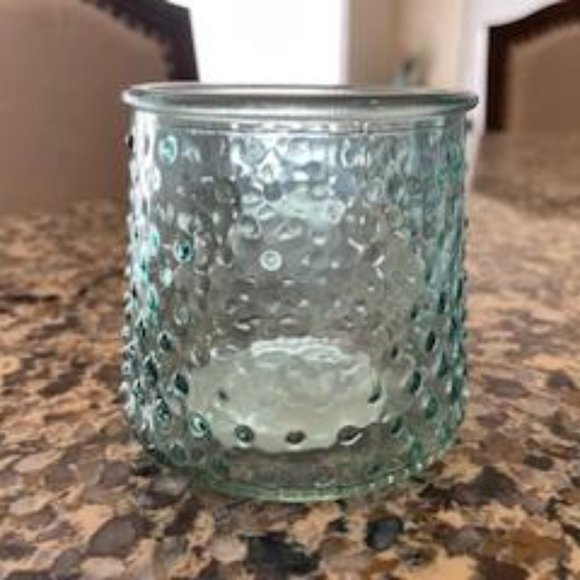 New Votive Light Blue Candle Holders. Set of 2 - Picture 2 of 3